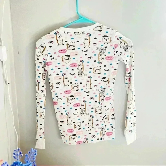 Joe Boxer Girl’s Thermal Ribbed Knit Pajamas, size 12 - Picture 3 of 8